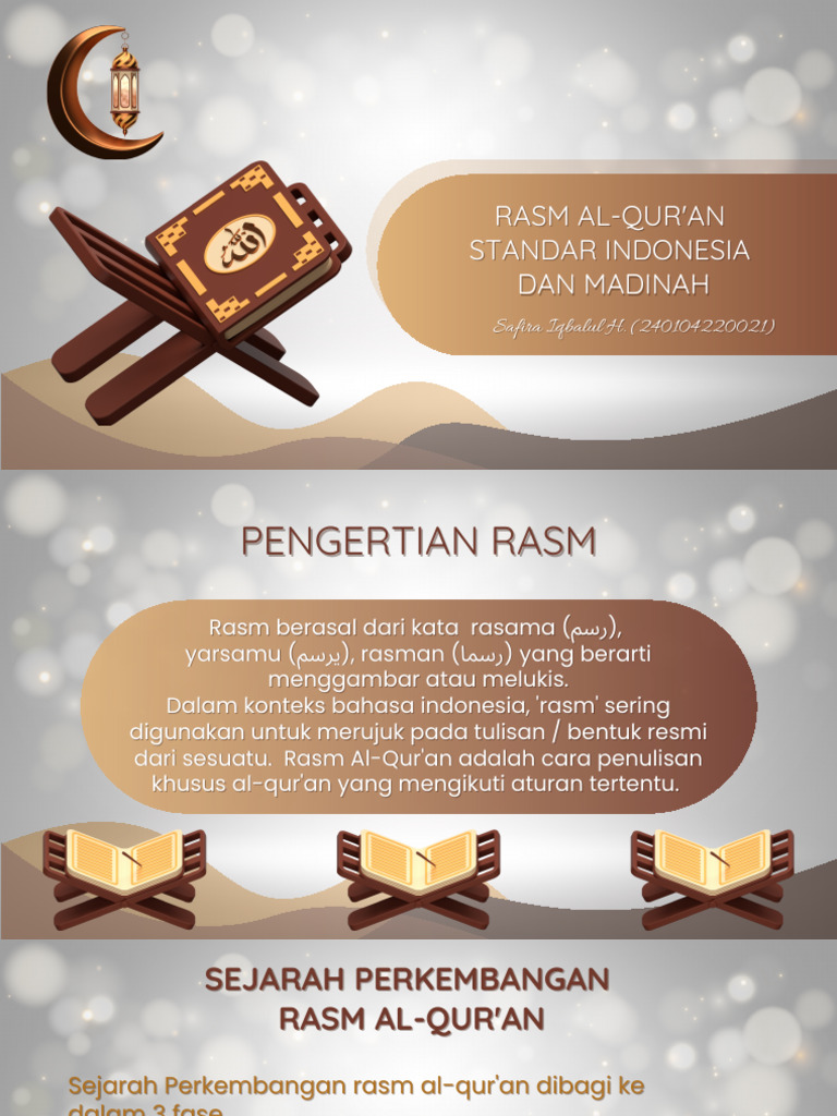 Rasm Al-Qur'an: Standar Indonesia vs Madinah | PDF