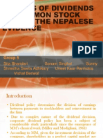 Effects of Dividends On Common Stock Prices: The Nepalese Evidence