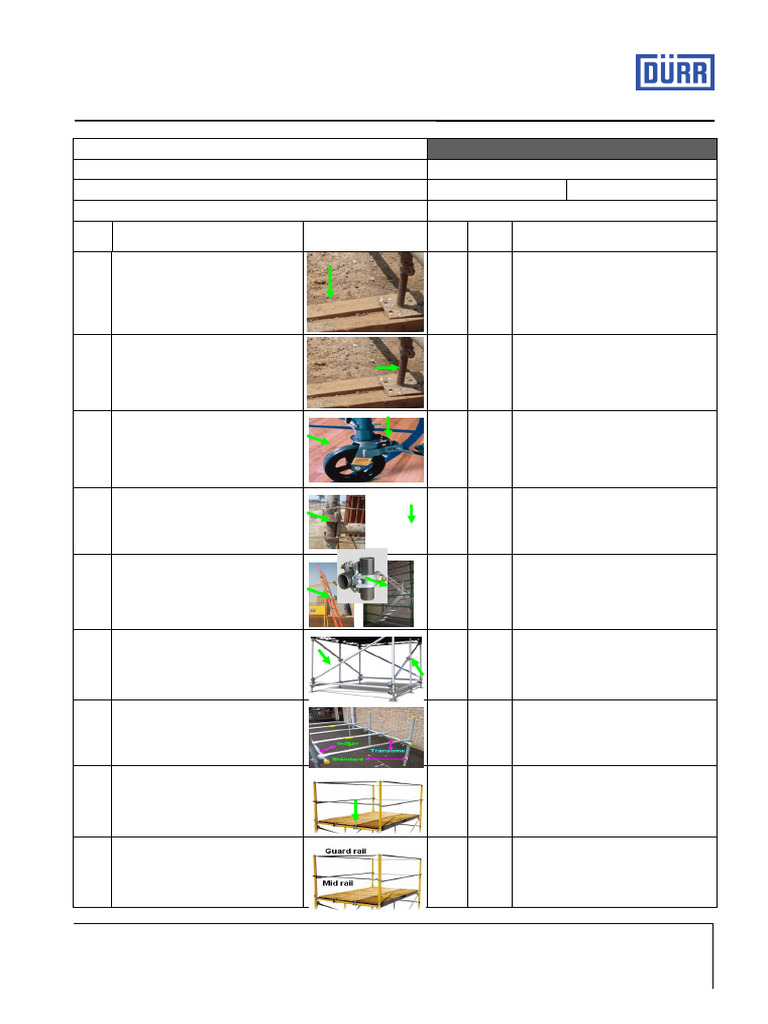 Scaffold Inspection Checklist Guide | PDF | Scaffolding | Bamboo