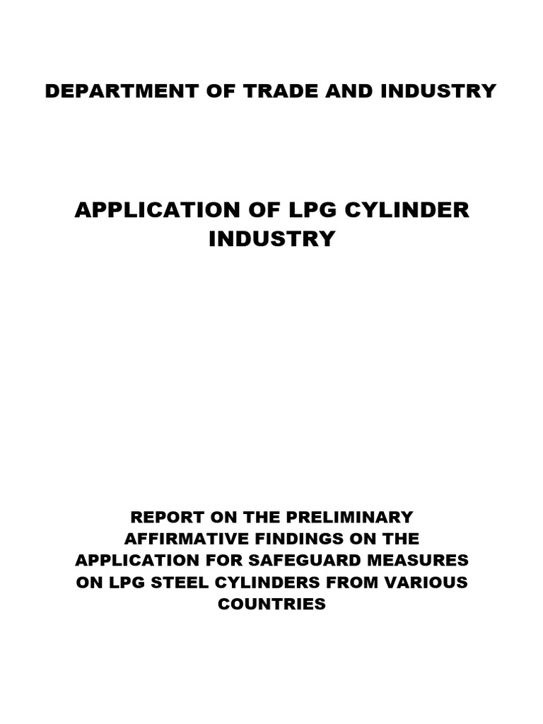 LPG Cylinder Safeguard Measures Report | PDF | Cost Of Living ...