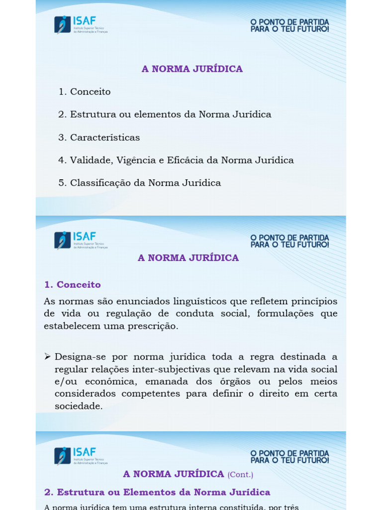 Estrutura e Classificação da Norma Jurídica | PDF | Sanções (jurídico ...