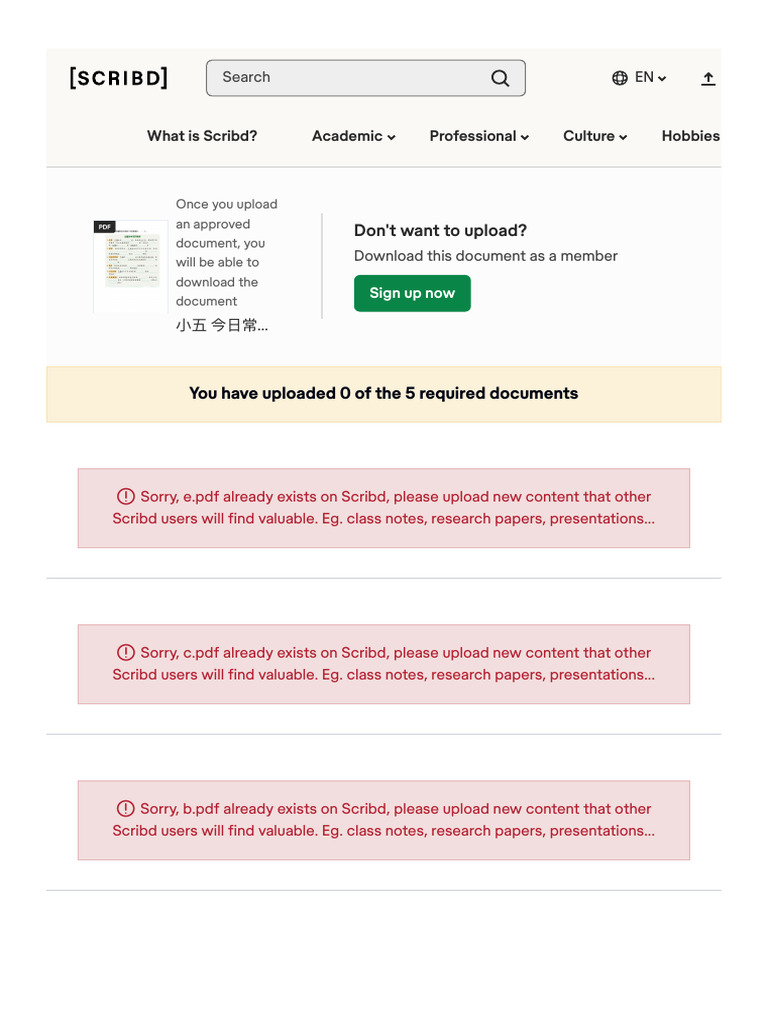 Upload A Document - Scribd | PDF | Scribd | World Wide Web