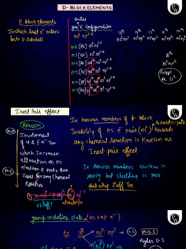P Block Elements Pdf