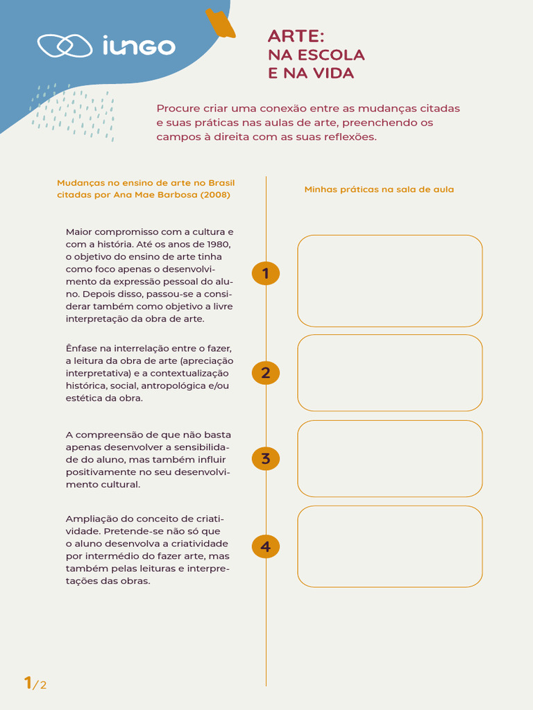 Mudanças no Ensino de Arte no Brasil | PDF | Imagem | Educação em Artes ...