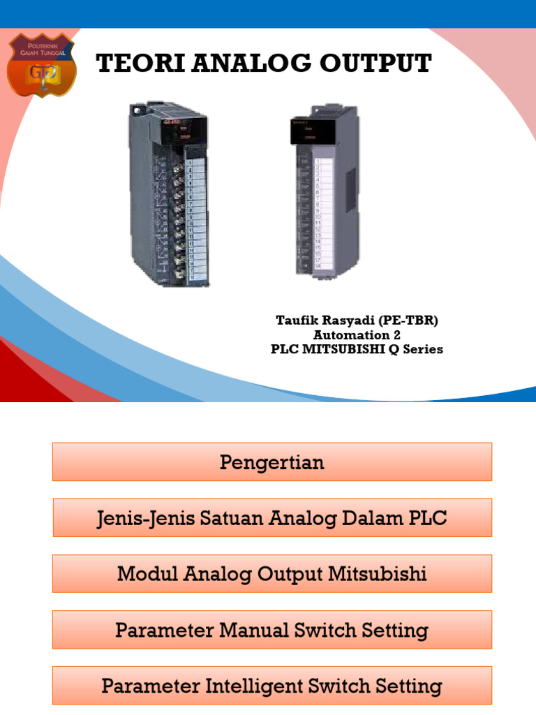 Modul Analog Output PLC Mitsubishi | PDF