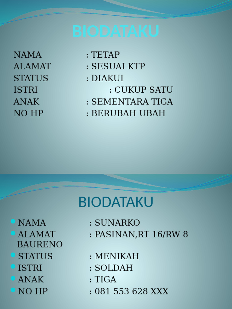 Biodata Pdf