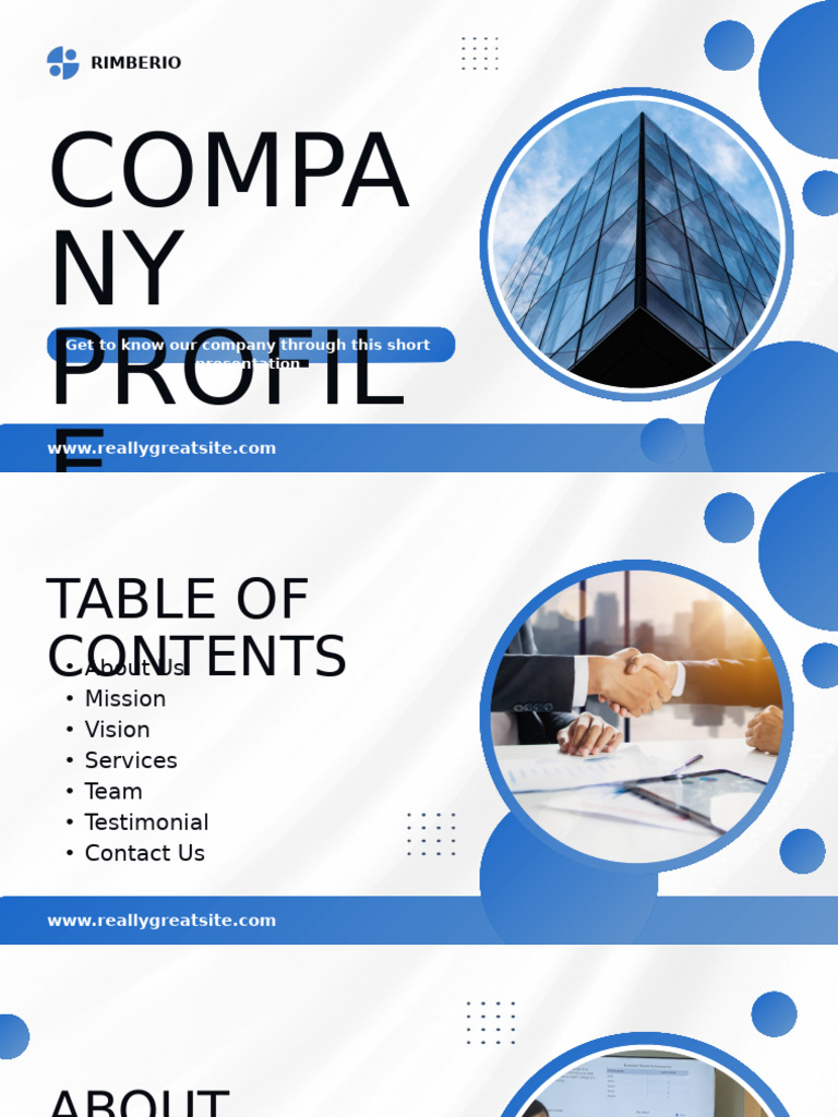 Blue and White Modern Company Profile Business Presentation - 20250415 ...