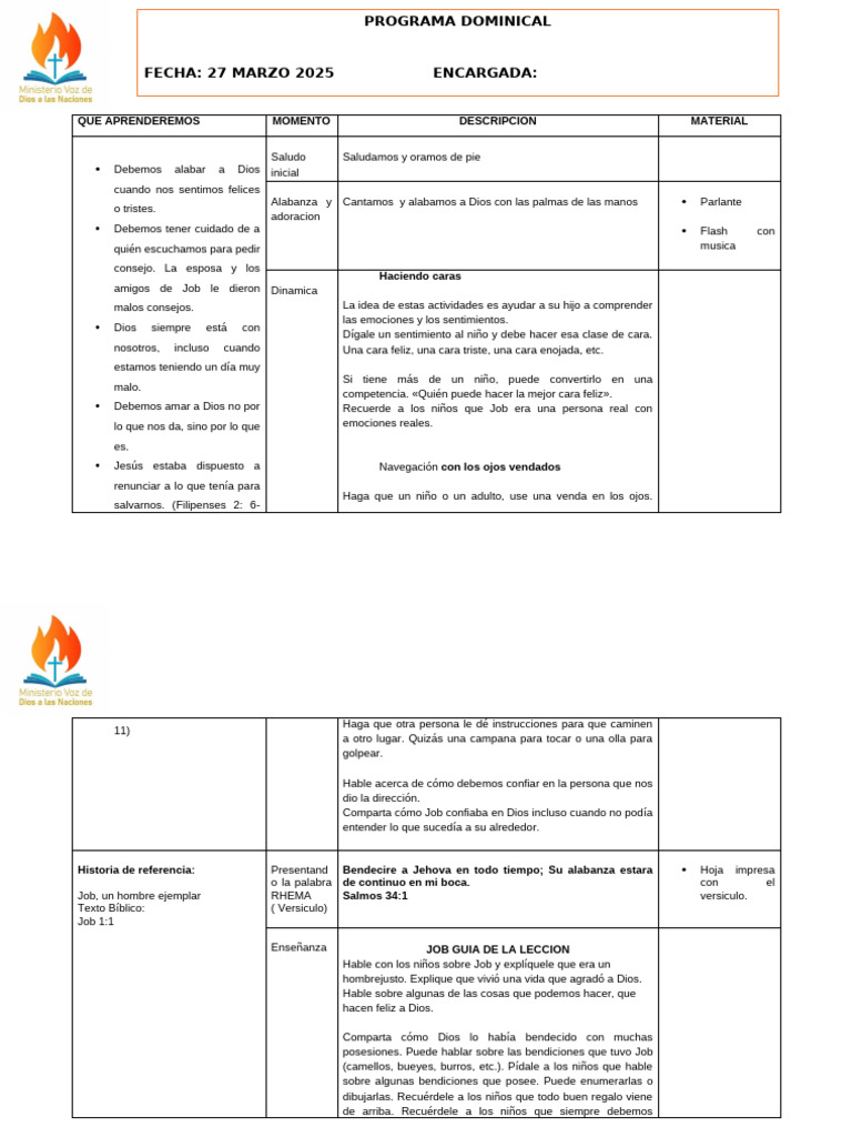 Lección sobre Job: Fe y Agradecimiento | PDF | Libro de trabajo | Dios