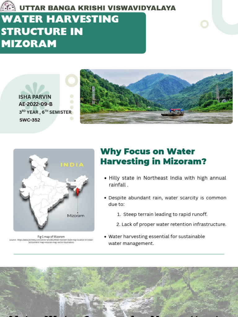 Water Harvesting Structure in Mizoram | PDF | Hydrology And Urban ...