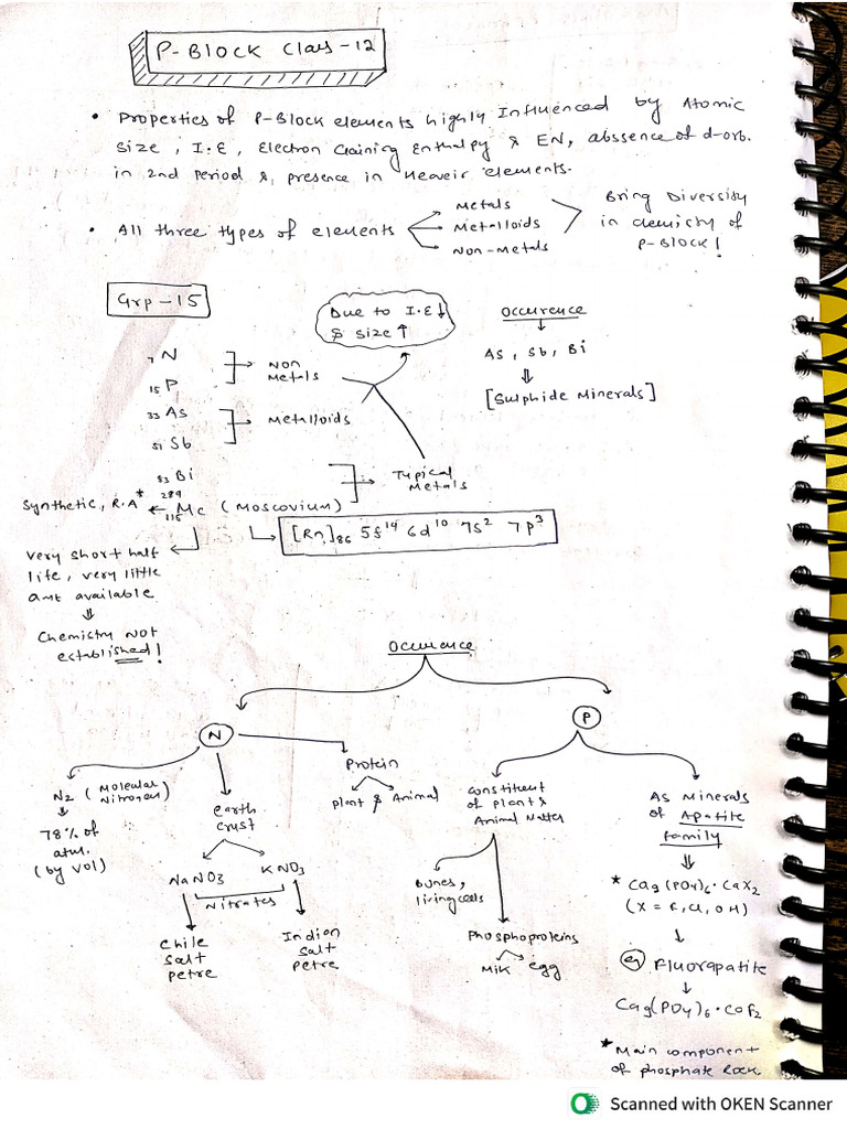 P Block Class 12 | PDF
