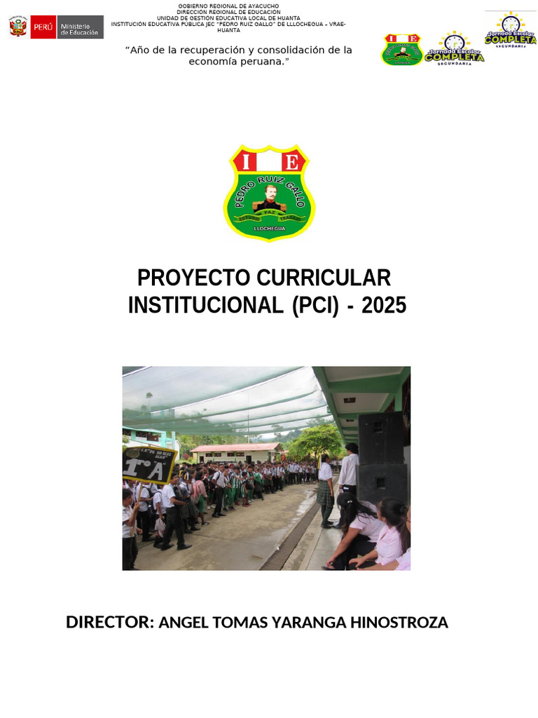 Proyecto Curricular Institucional 2025 | PDF | Plan de estudios ...