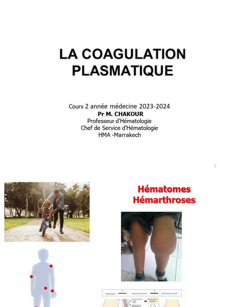 Coagulation plasmatique et exploration | PDF | Coagulation | Hémostasie