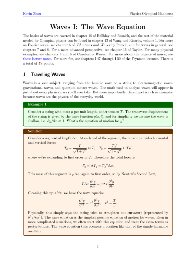 Fourier Series in Wave Equation Solutions | PDF | Waves | Harmonic