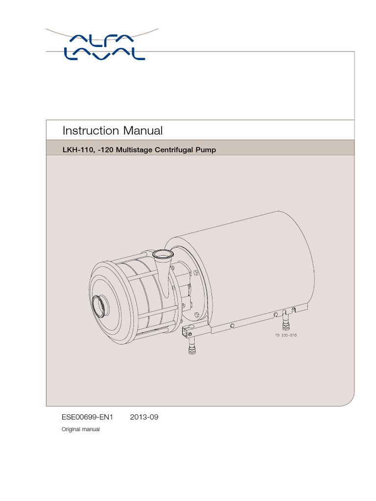LKH Multistage Pump Instruction Manual | PDF | Pump | Bearing (Mechanical)