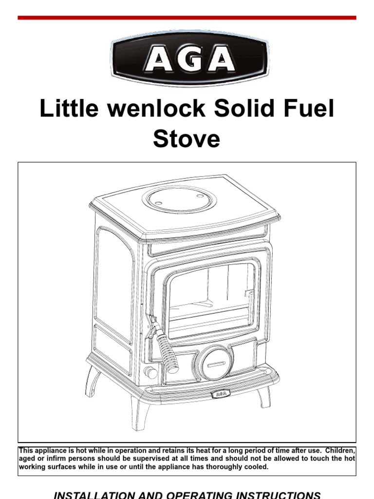 Aga Little Wenlock Sf Nb Manual Chimney Stove