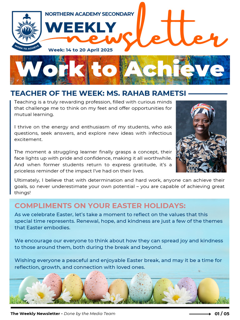 Northern Academy Weekly Newsletter | PDF