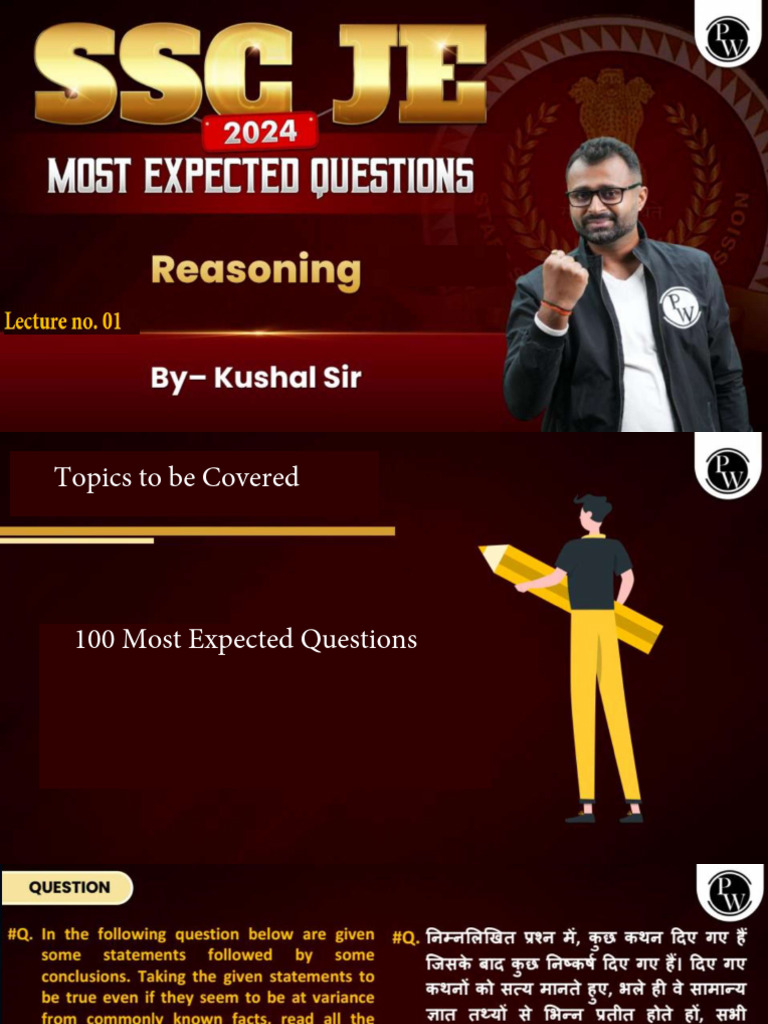Reasoning 01 - Class Notes | PDF