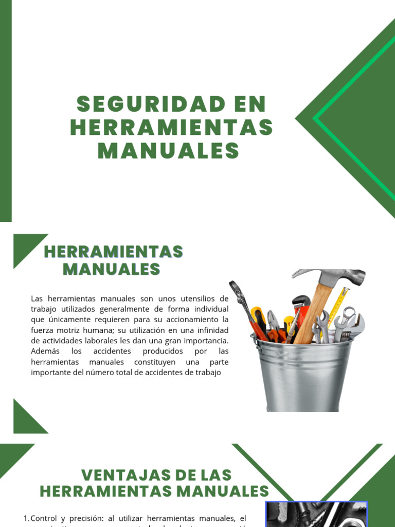 Seguridad en Herramientas Manuales | PDF | Herramientas | Tornillo