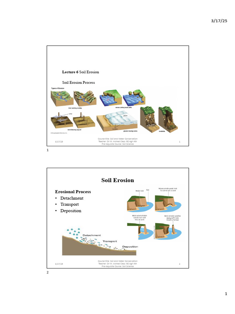 W3 - L6 - Soil Erosion Process | PDF | Erosion | Soil