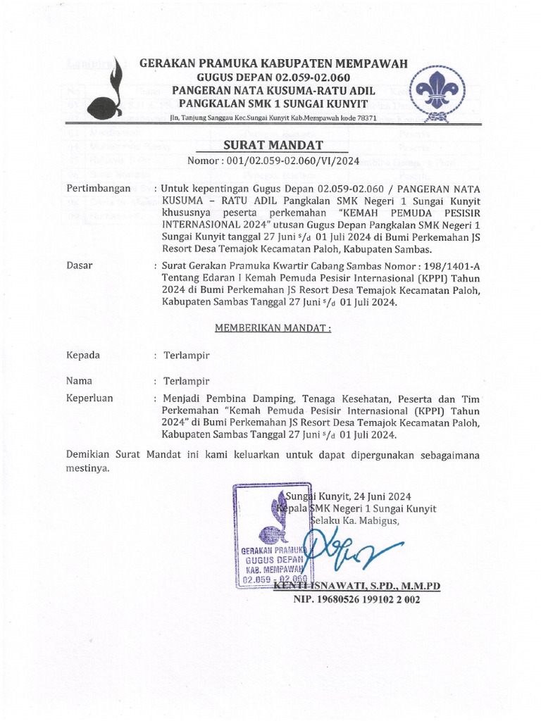 Surat Mandat Kamabigus | PDF
