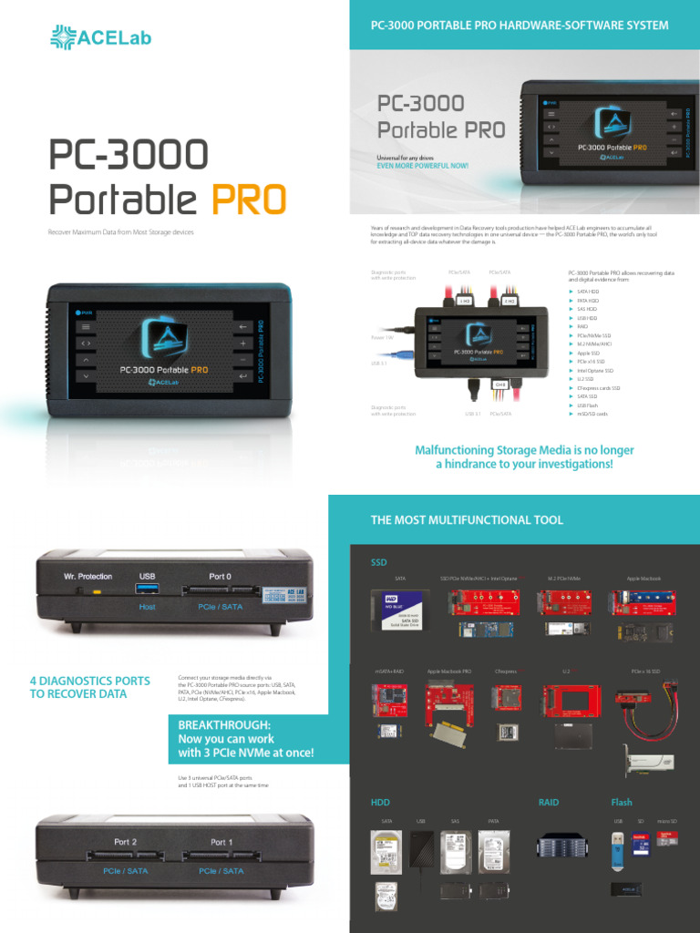 PC-3000 Portable PRO Data Recovery Tool | PDF | Solid State Drive ...