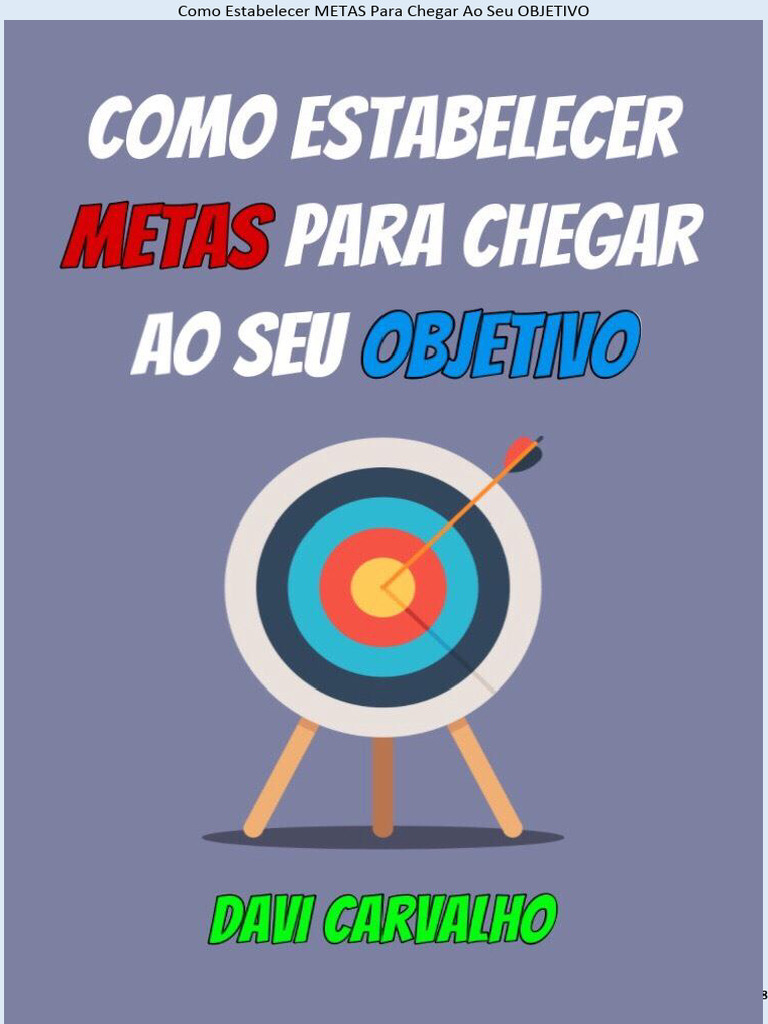 Estabelecendo Metas para Objetivos | PDF | Dinheiro | Carro