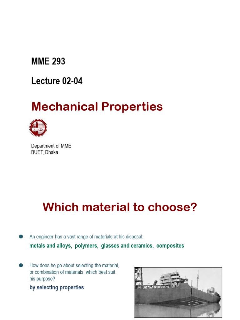 Mechanical Properties of Materials Explained | PDF | Deformation ...