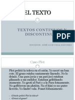 Textos Continuos y Discontinuos - Domingo Tarde