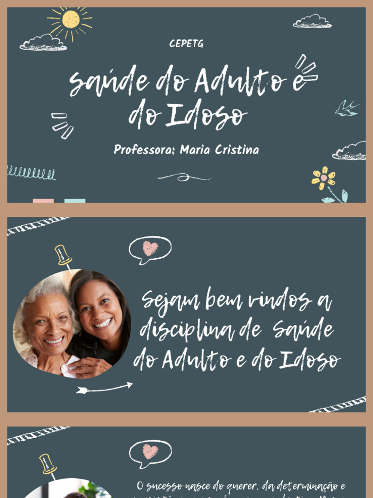 Saúde Do Adulto E Do Idoso Aula 1 Pdf Envelhecimento Terceira Idade