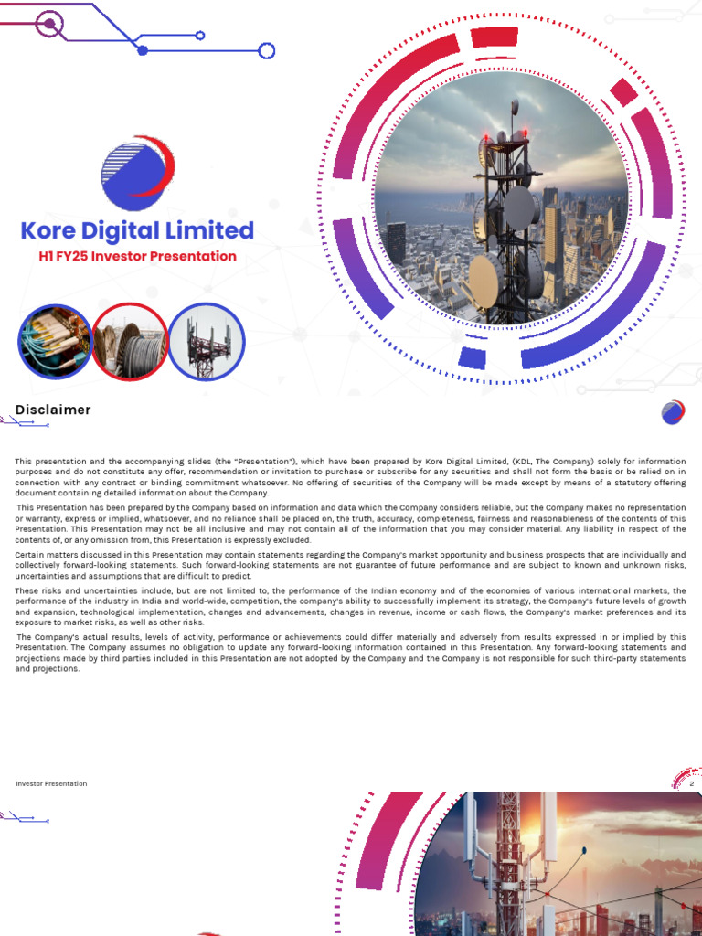 Kore Digital FY25 Investor Insights | PDF | Equity (Finance) | Book Value