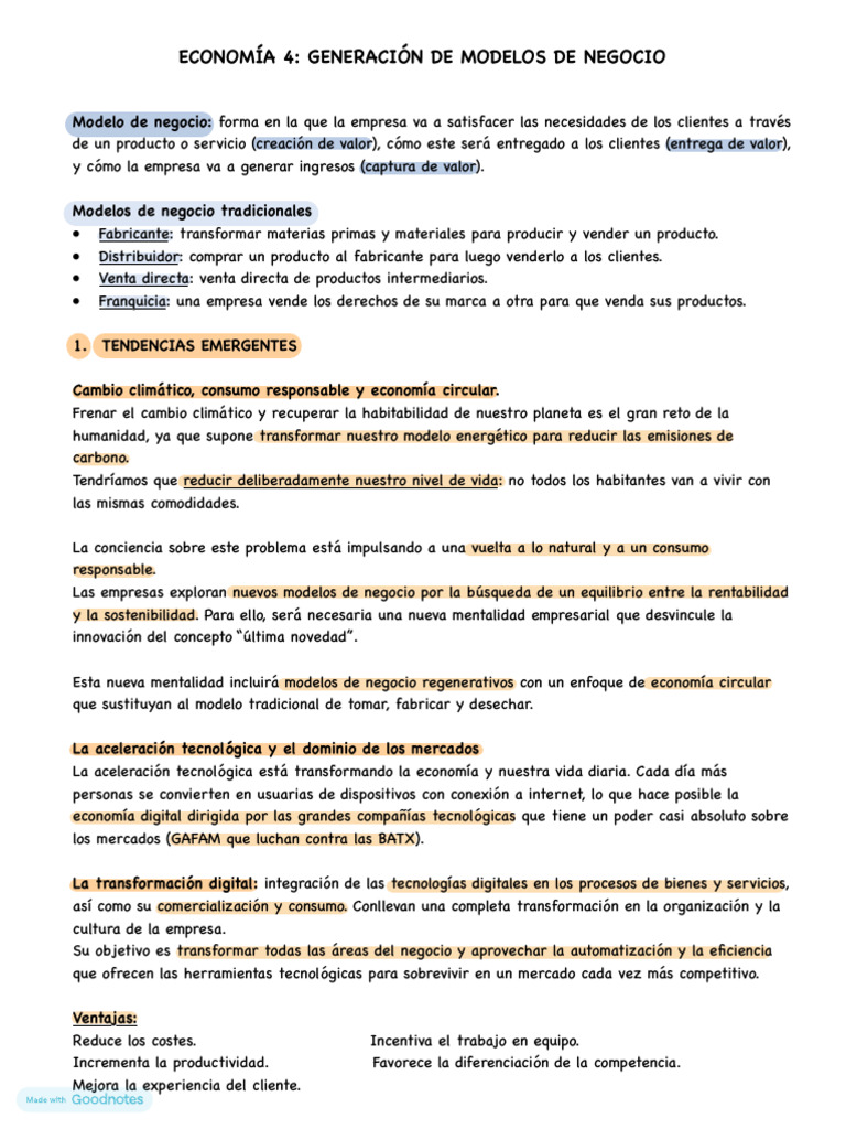 Modelos de Negocio y Tendencias Actuales | PDF | Creatividad | Cliente