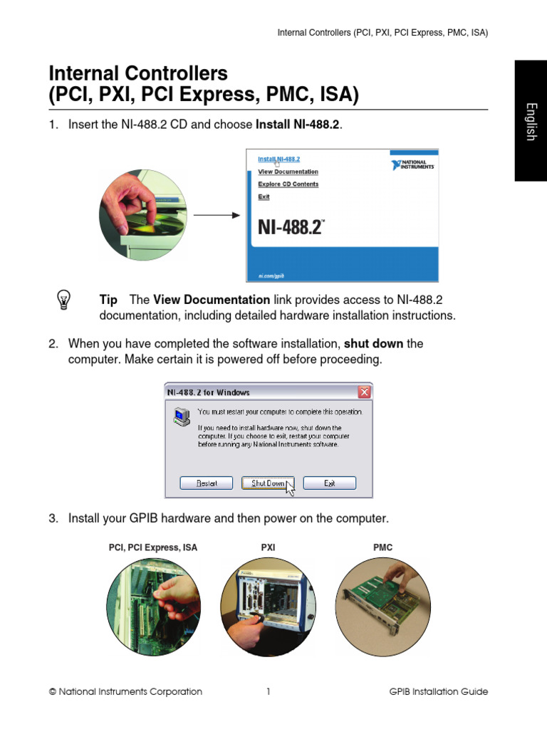 GPIB Installation for PCI Controllers | PDF