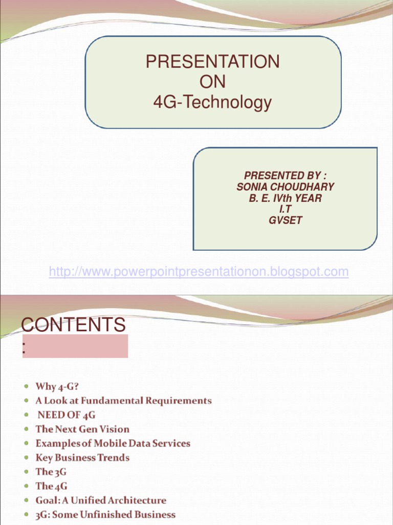Overview of 4G Technology and Applications | PDF | Computers