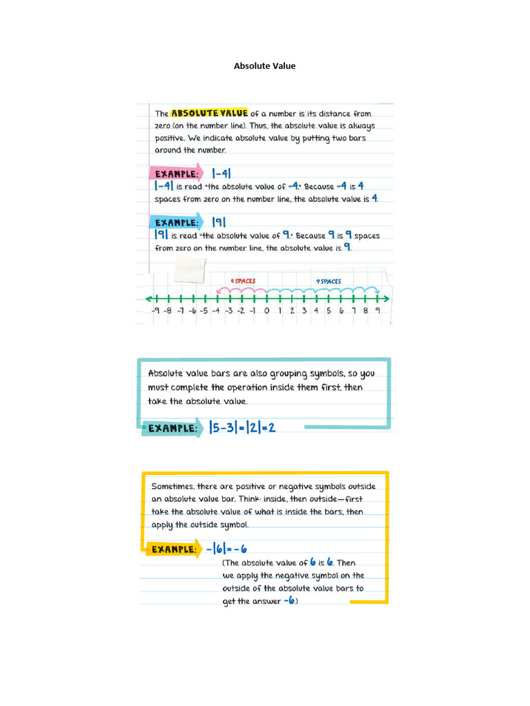 Absolute Values | PDF