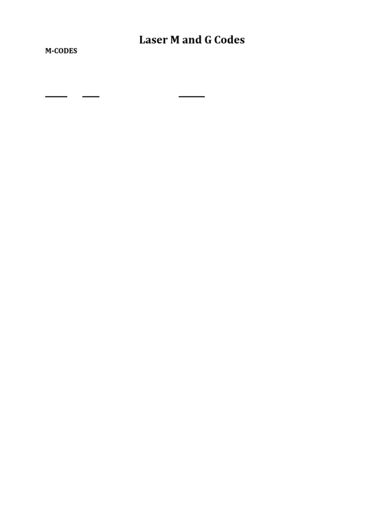 Laser M and G Codes | PDF | Cartesian Coordinate System | Angle