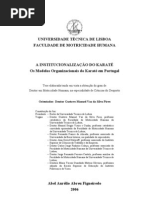 A Institucionalização do Karaté