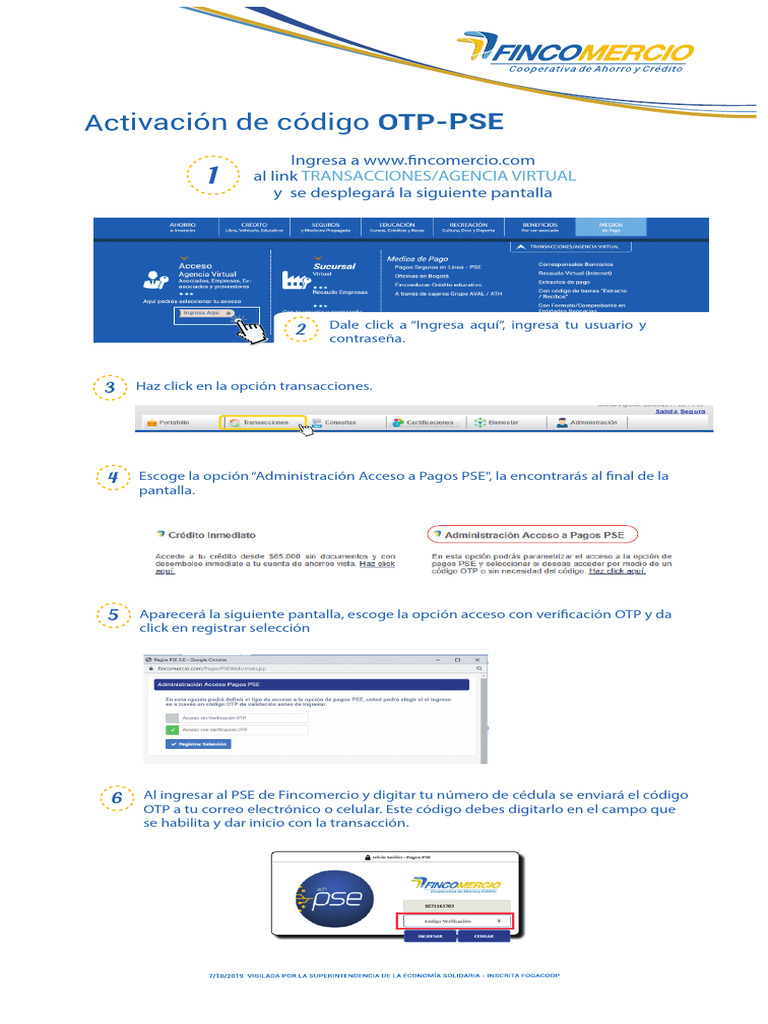 Instructivo Otp | PDF