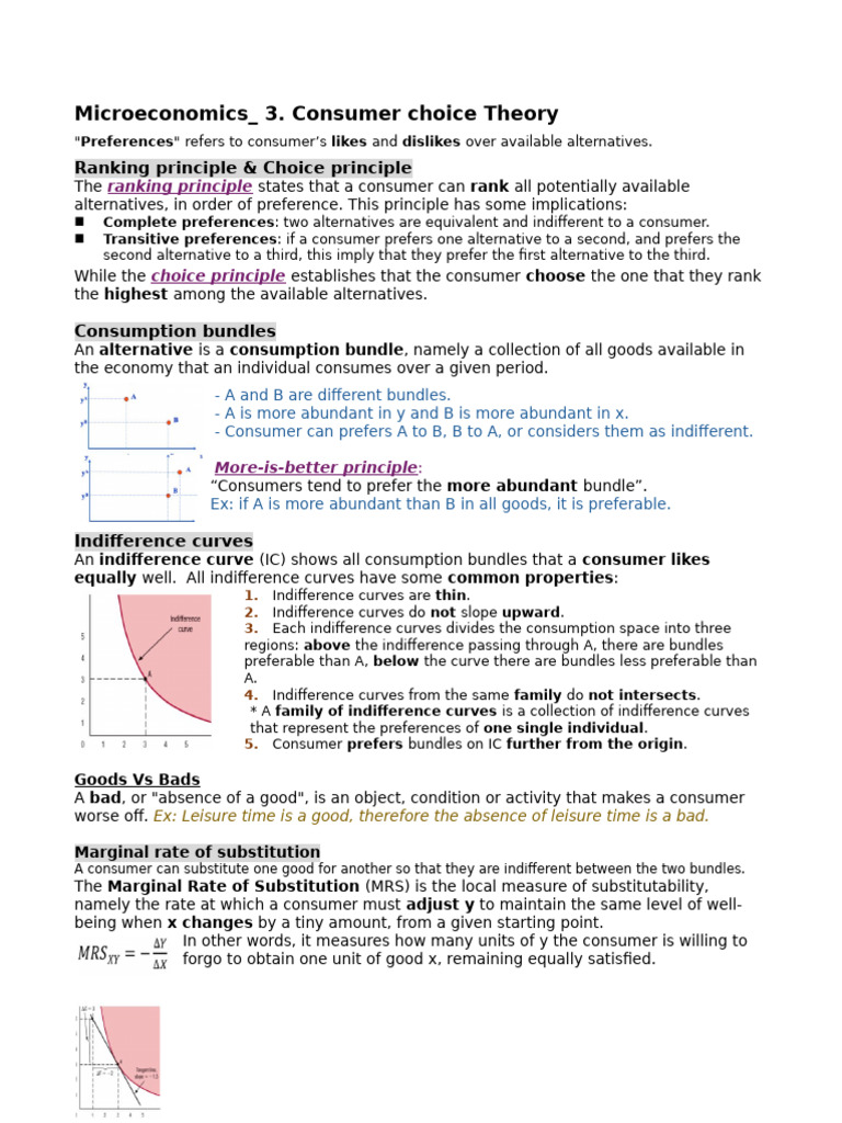 Consumer Choice Theory in Microeconomics | PDF | Utility | Economics