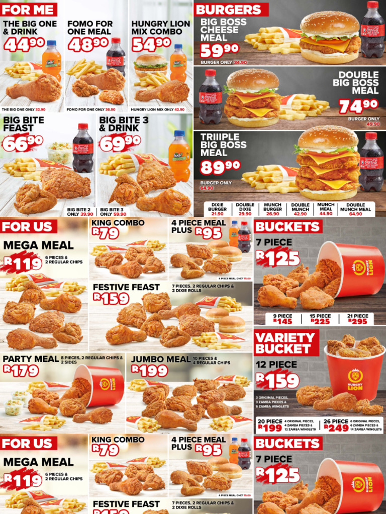 Downloadable Menu South Africa | PDF