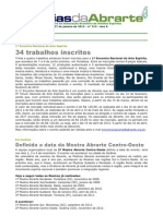 34 Trabalhos Inscritos: Definida A Data Da Mostra Abrarte Centro-Oeste