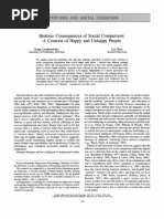 Social Comparison Theory Unhappy Vs Happy People