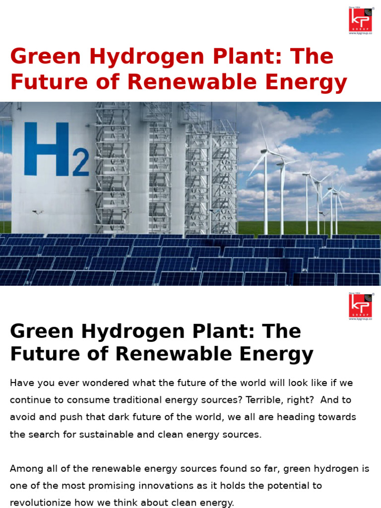 Green Hydrogen: Future of Clean Energy | PDF | Renewable Energy | Hydrogen