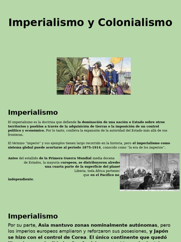 Imperialismo y Colonialismo: Impacto Global | PDF | Colonialismo ...