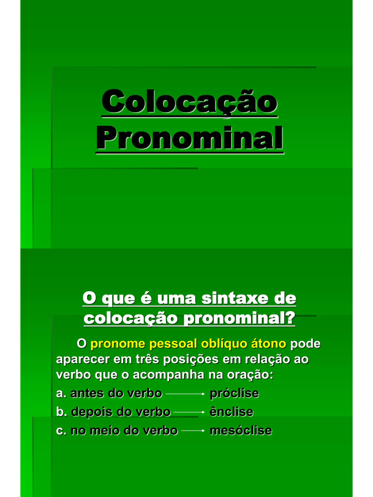 Colocação Pronominal | PDF