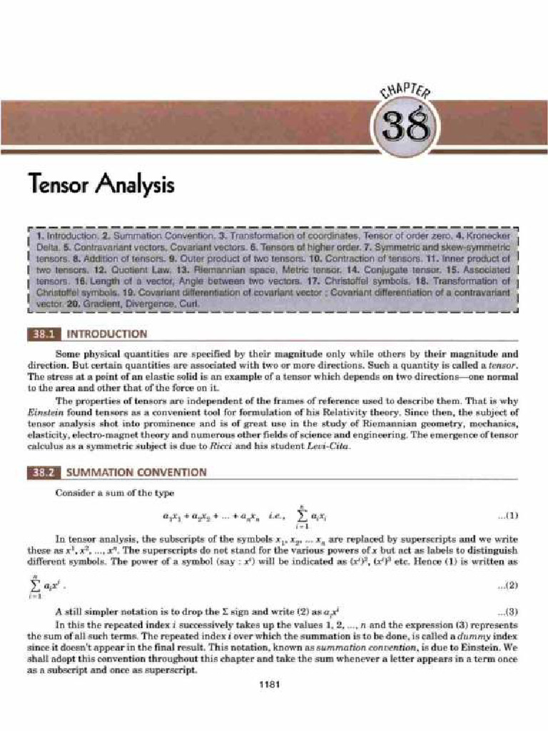 Tensor Analysis 1 Pdf