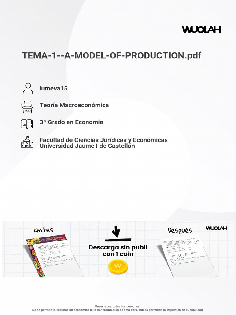 Macroeconomic Production Models Overview | PDF | Macroeconomics ...