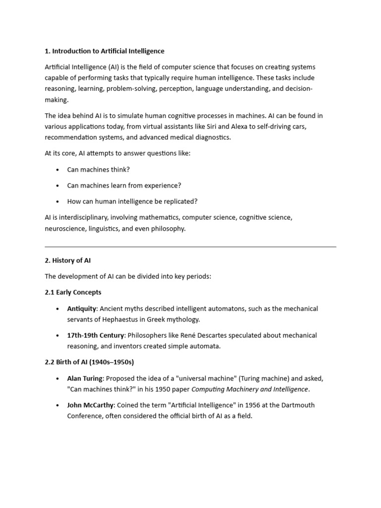 Introduction to Artificial Intelligence | PDF