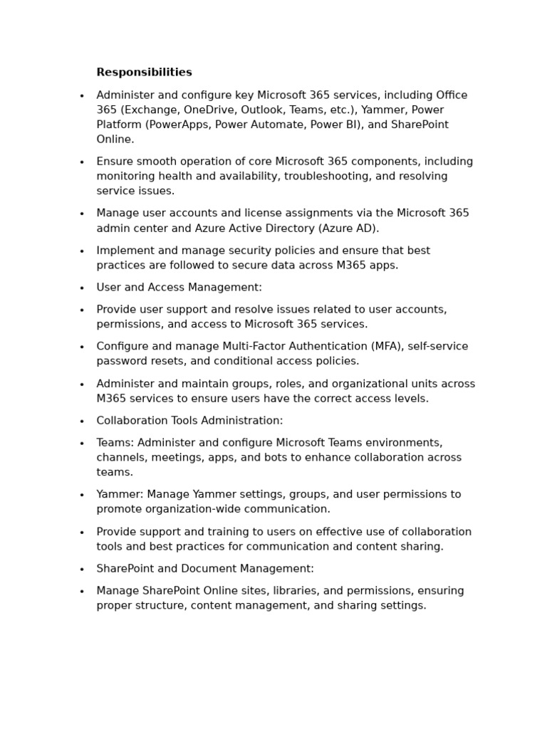 M365 Administrator | PDF | Share Point | Computer Security