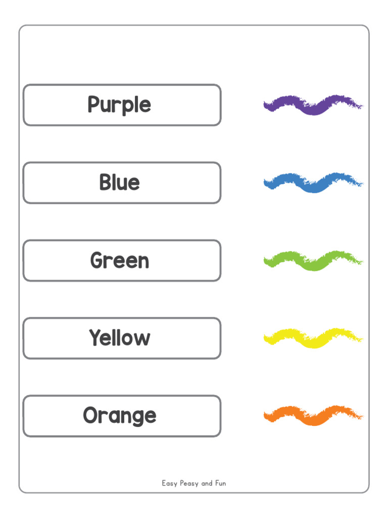 Color Crayons File Folder Game | PDF