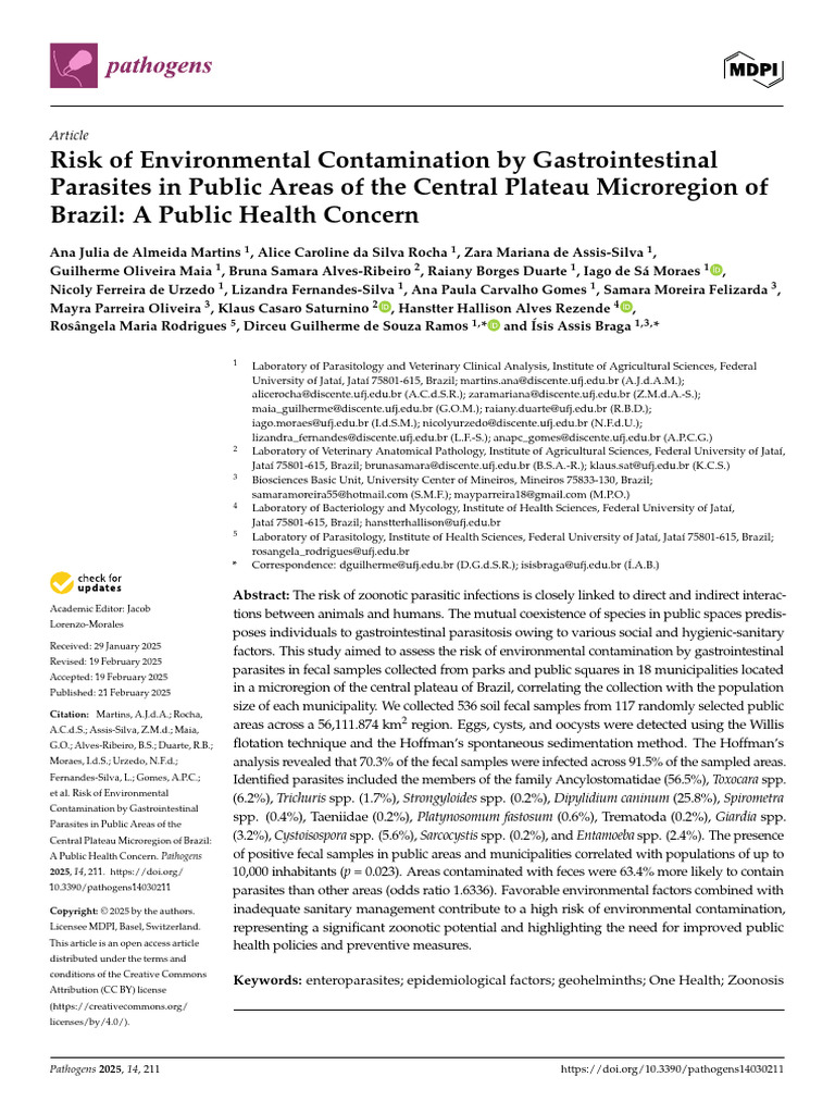 Risk of Environmental Contamination by Gastroi | PDF | Medical ...